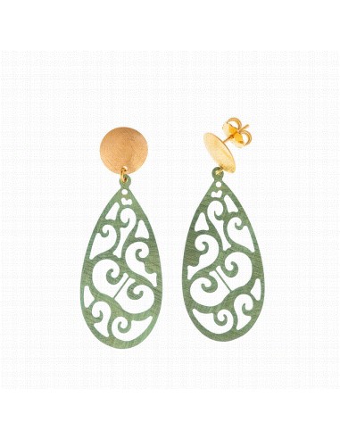 203A0409   Pendientes Plata Chapada...