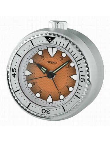 QHE207T   Despertador Seiko Gris y...