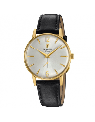 Reloj elegante de hombre en acero con acabado IP oro de Joyería Canal.