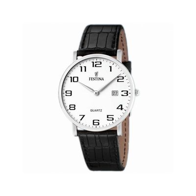 Reloj Hombre Festina Esfera Blanca y Correa de Piel