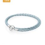 pulsera-pandora-plata-cuero-brillante-azul-claro-35cm